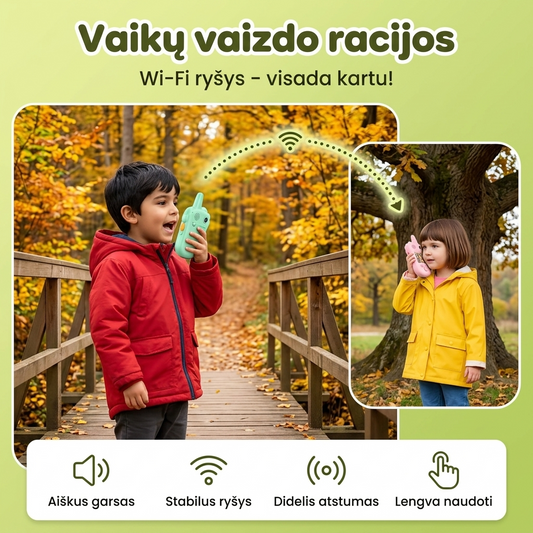 Smalsutis TalkieCam – Wi-Fi ryšys, aiškus garsas