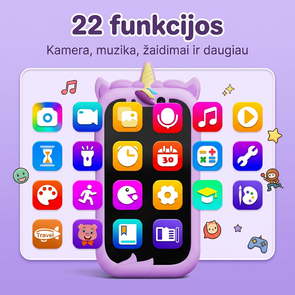 Smalsutis SmartKid – 22 funkcijos